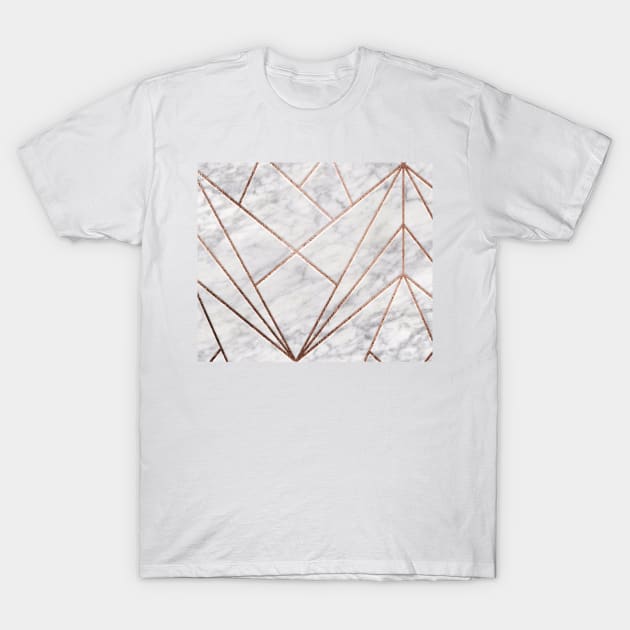 Rose geo designer marble T-Shirt by marbleco